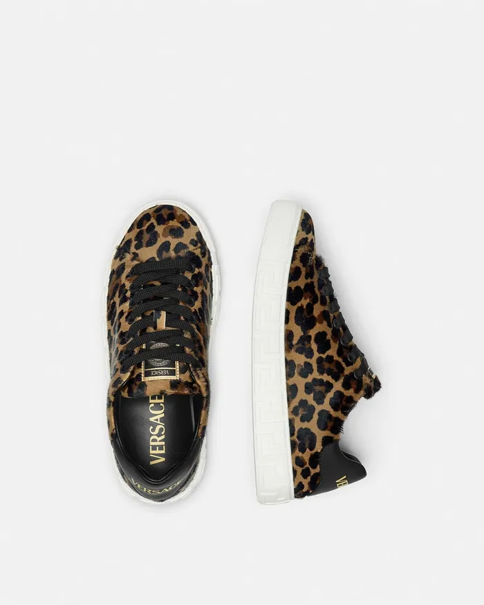 Versace Sneakers Women Leopard Greca Sneakers Animalier