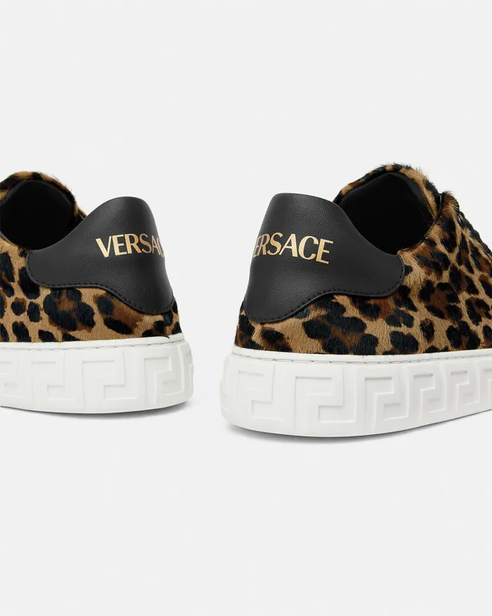 Versace Sneakers Women Leopard Greca Sneakers Animalier
