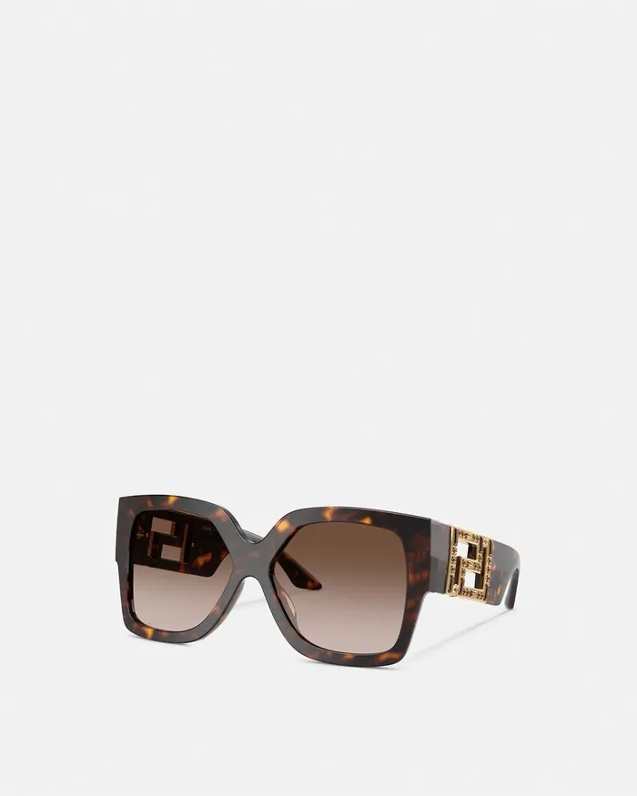 Versace Sunglasses Women Greca Sunglasses Blackgold