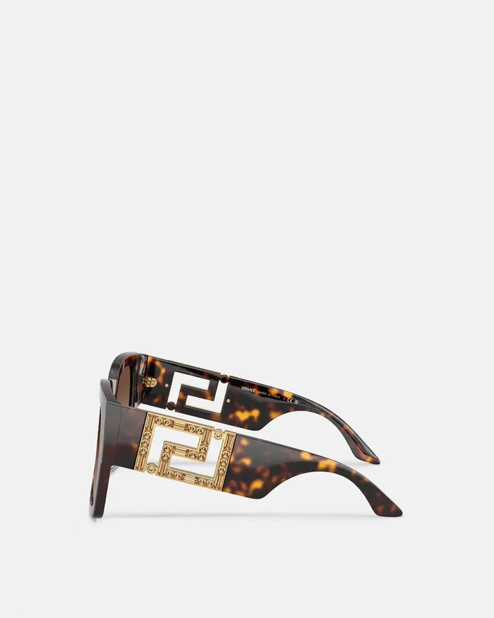 Versace Sunglasses Women Greca Sunglasses Blackgold