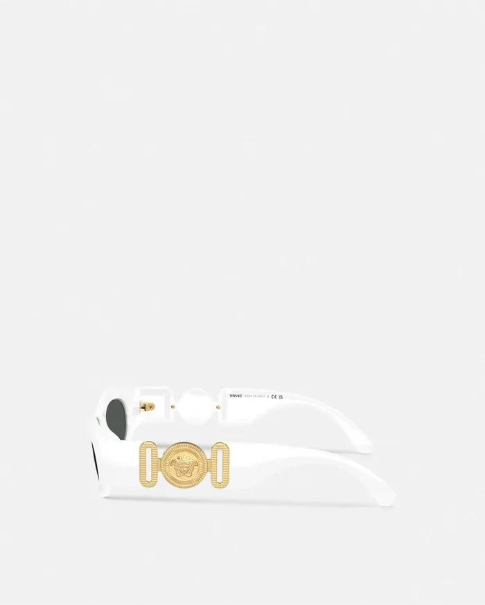 Versace Sunglasses Women Medusa Biggie CatEye Sunglasses Whitegold