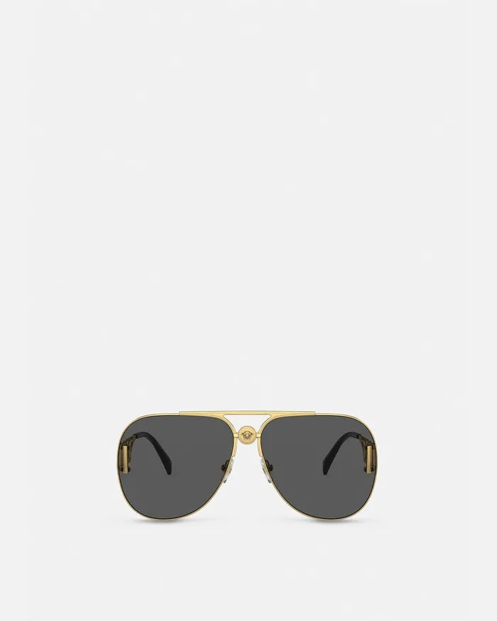 Versace Sunglasses Women Medusa Biggie Pilot Sunglasses Havana