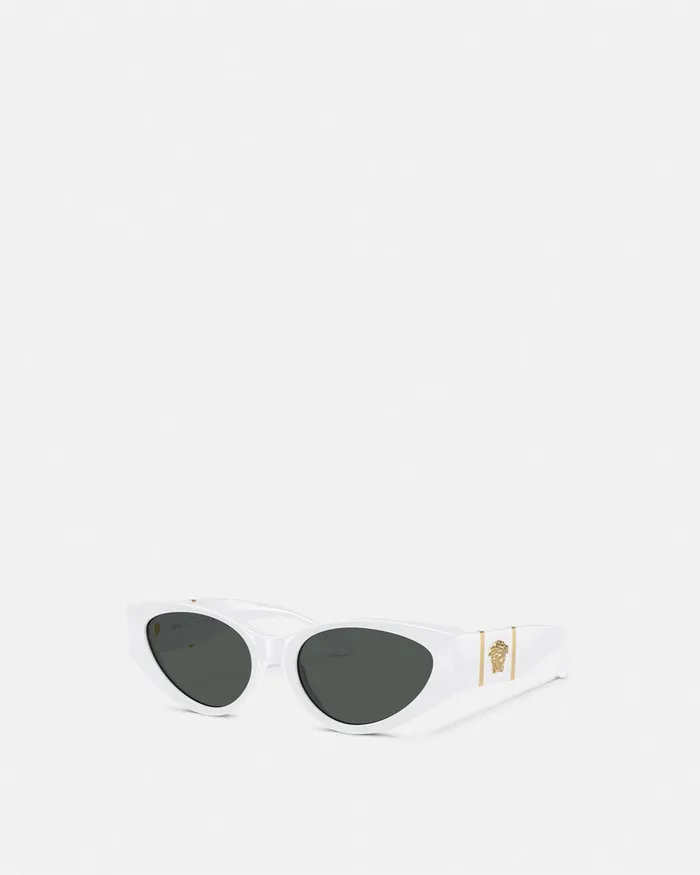 Versace Sunglasses Women Medusa Legend CatEye Sunglasses White