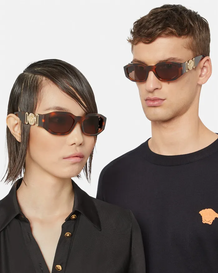 Versace Sunglasses WomenMen Medusa Biggie Sunglasses Havana