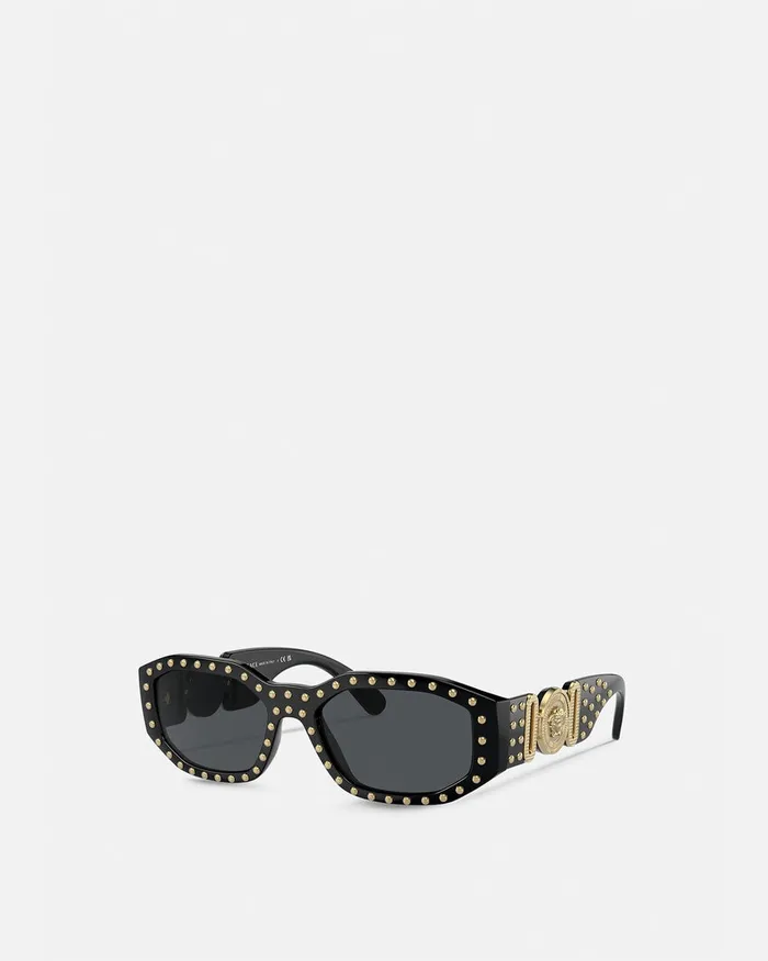Versace Sunglasses WomenMen Studded Medusa Biggie Sunglasses Black