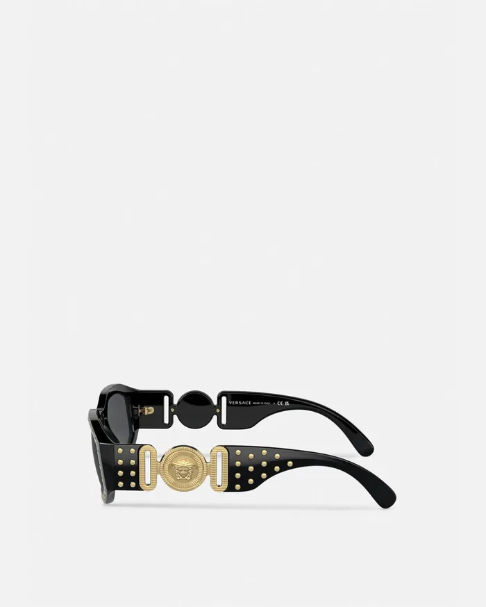 Versace Sunglasses WomenMen Studded Medusa Biggie Sunglasses Black