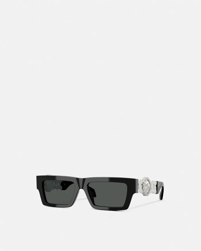 Versace Sunglasses Women Runway Limited Edition Sunglasses Blacksilver