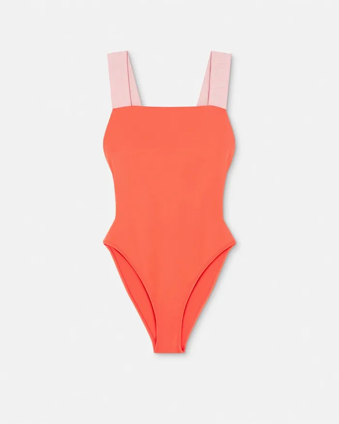 Versace Swimwear Women Greca Border OnePiece Swimsuit Coral