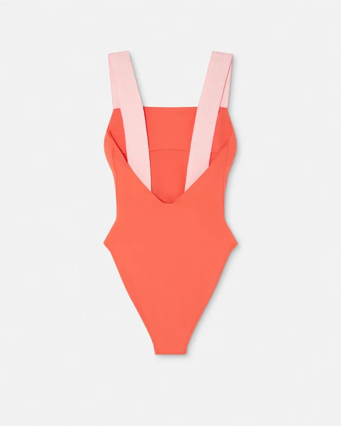 Versace Swimwear Women Greca Border OnePiece Swimsuit Coral
