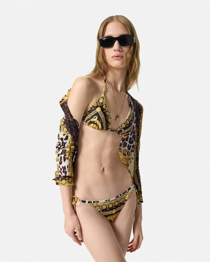 Versace Swimwear Women Wild Barocco Bikini Top Print