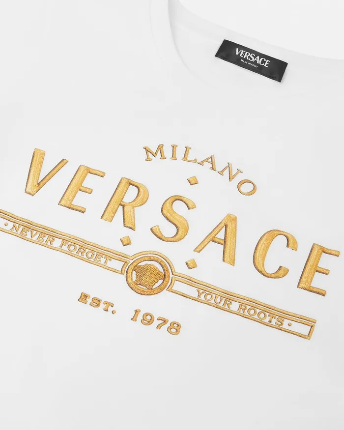Versace Tshirts and Polos Kids Logo TShirt Whiteprint