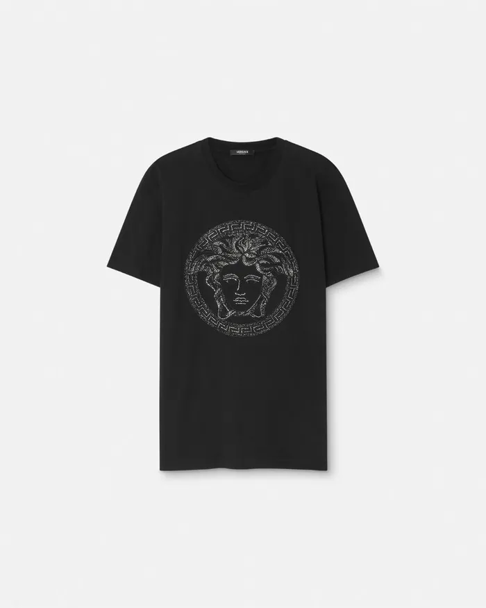 Versace TShirts and Polos Men Crystal Medusa TShirt Black
