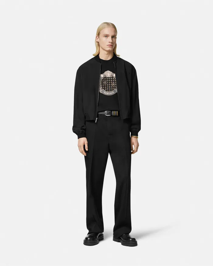 Versace TShirts and Polos Men Crystal Starfish Blason TShirt Black