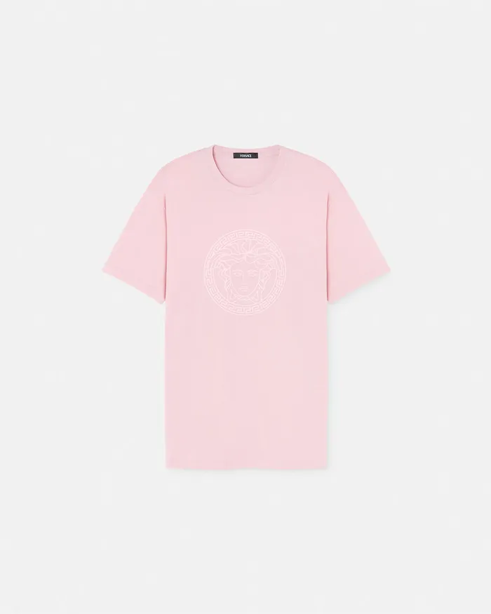 Versace TShirts and Sweatshirts Women Medusa Oversized TShirt Light Pink