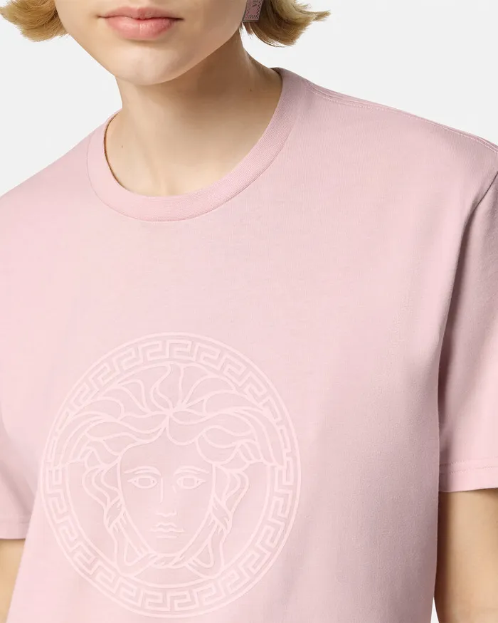 Versace TShirts and Sweatshirts Women Medusa Oversized TShirt Light Pink