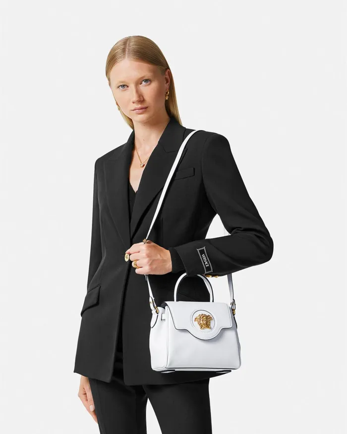 Versace Top Handle Women La Medusa Small Handbag White