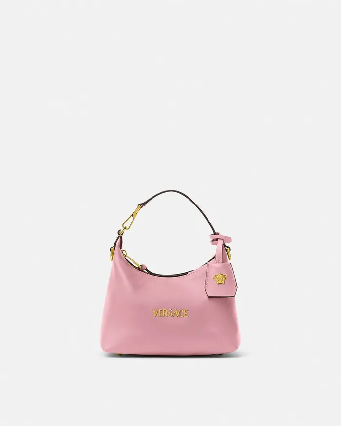 Versace Top Handle Women Tag Hobo Handbag Pink