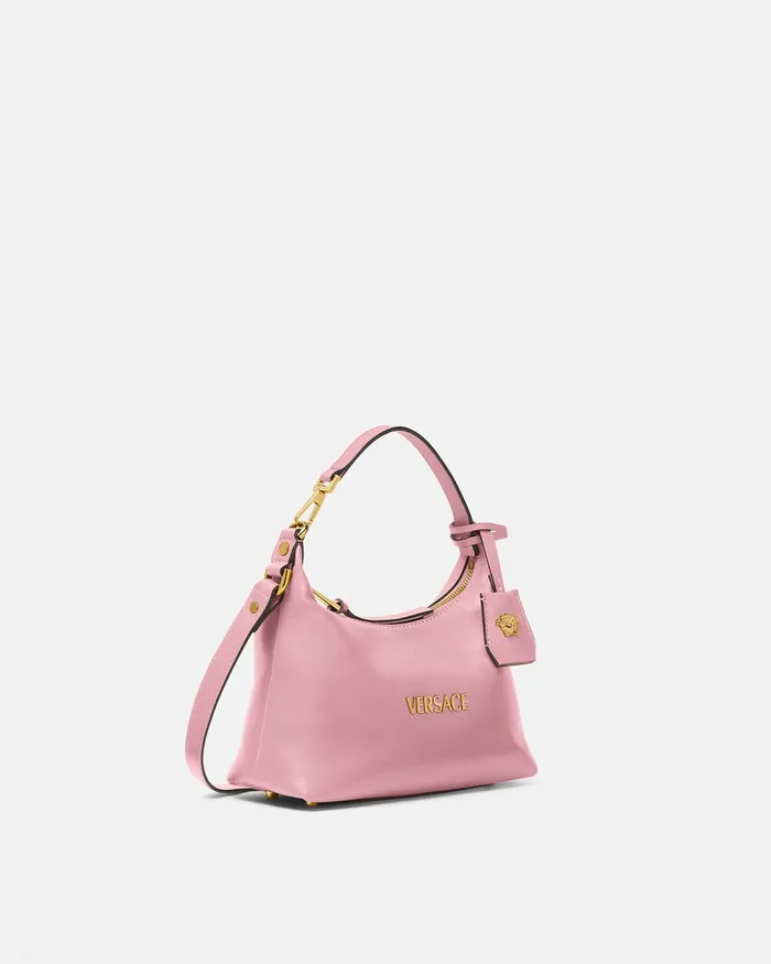 Versace Top Handle Women Tag Hobo Handbag Pink