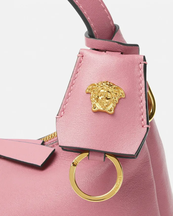 Versace Top Handle Women Tag Hobo Handbag Pink