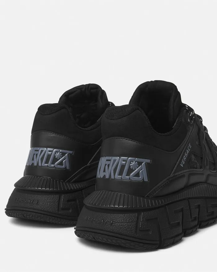 Versace Trigreca Men Barocco Jacquard Trigreca Sneakers Black