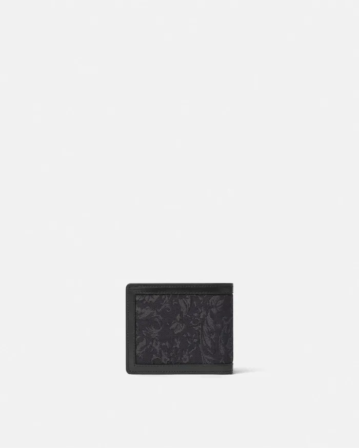 Versace Wallets Men Barocco Jacquard Bifold Wallet Blackprint