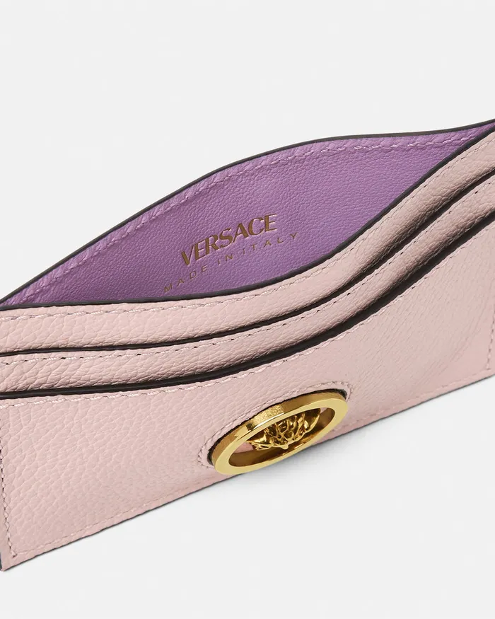 Versace Wallets Women La Medusa Card Holder Light Pink