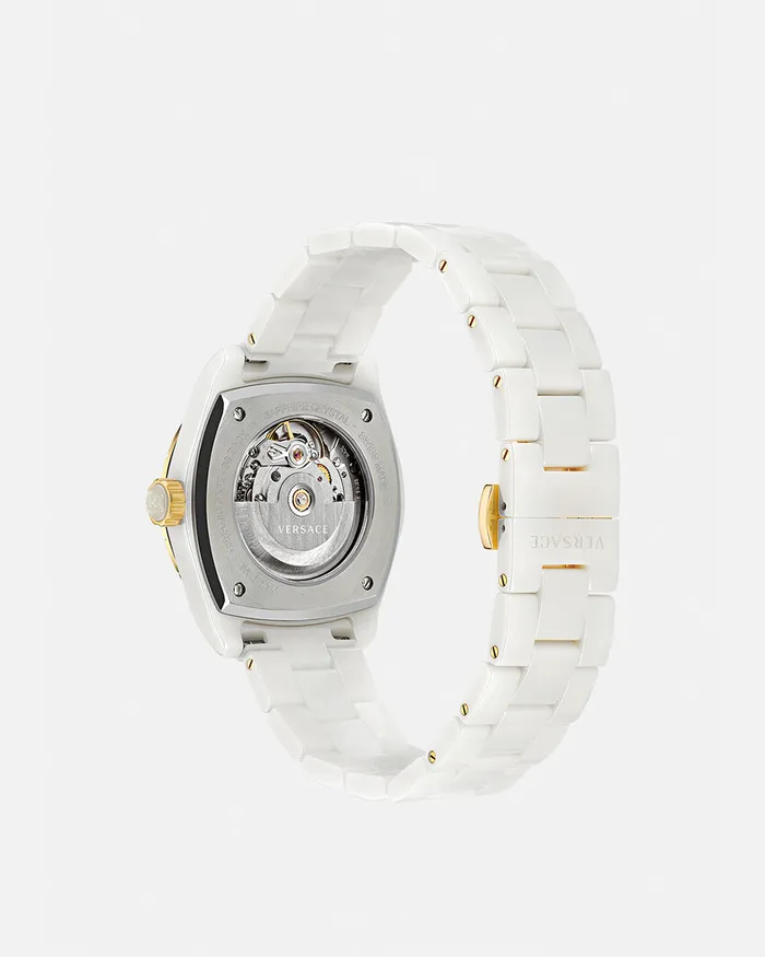Versace Watches Women Dv One Automatic Diamond Watch White