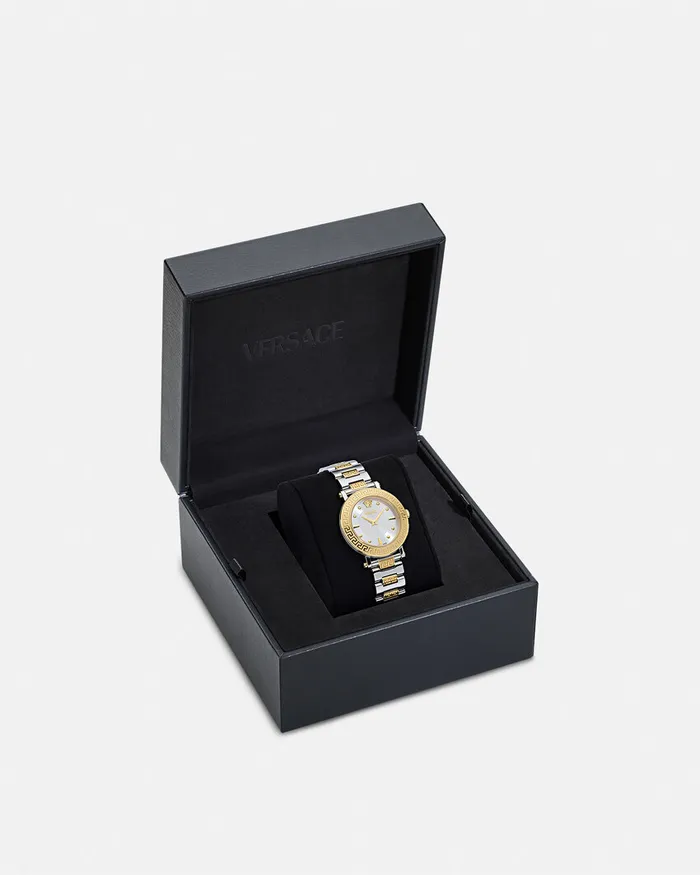 Versace Watches Women Greca Sphere Watch Silvergold