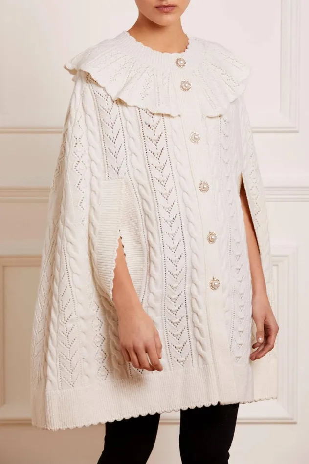 Victoriana Cape Champagne Women Needle and Thread Capes