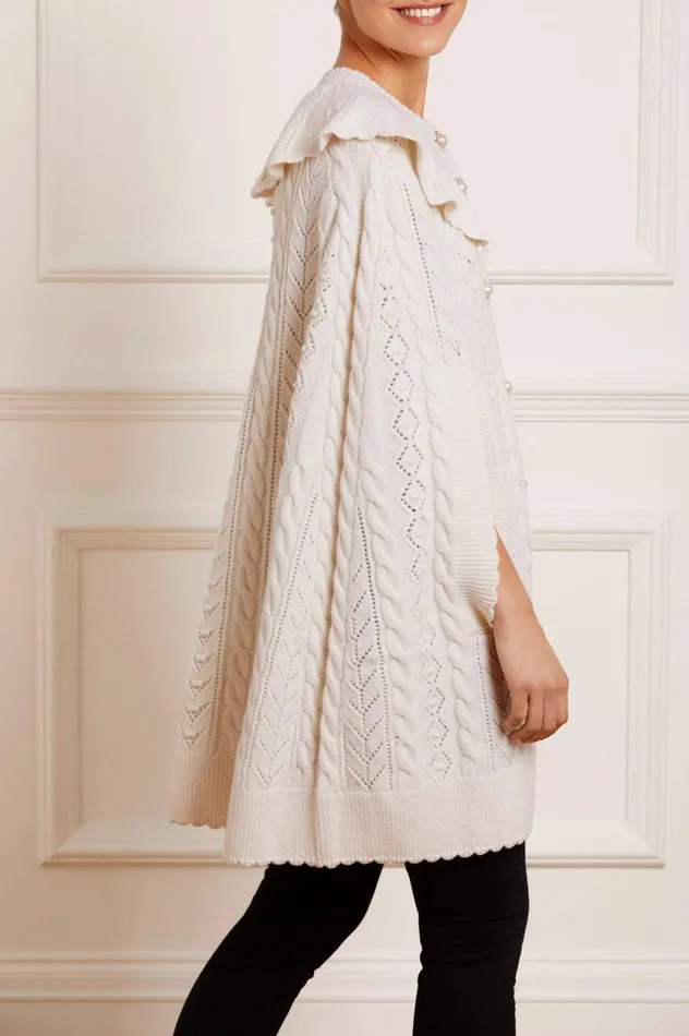 Victoriana Cape Champagne Women Needle and Thread Capes