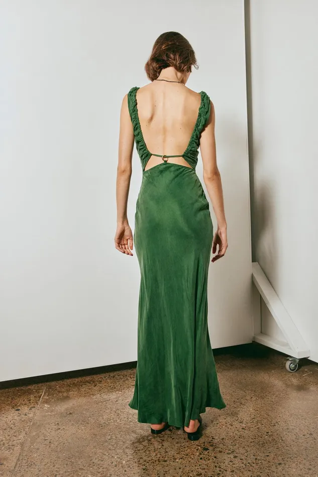VRG GRL After Dark Bias Cut Maxi Dress Forest Women MidiMaxi Dresses VRG GRL After Dark Bias Cut Maxi Dress Forest Women MidiMaxi Dresses