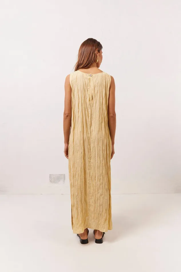 VRG GRL Cate Smock Midi Dress Butter Women MidiMaxi Dresses VRG GRL Cate Smock Midi Dress Butter Women MidiMaxi Dresses