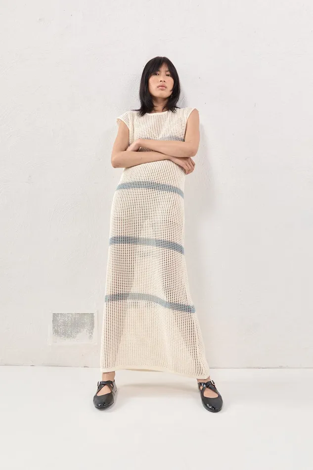 VRG GRL Elea Knit Maxi Dress Stripe Women MidiMaxi Dresses