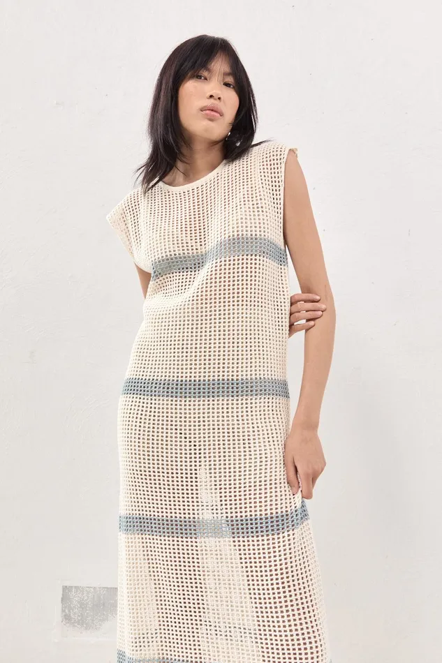 VRG GRL Elea Knit Maxi Dress Stripe Women MidiMaxi Dresses