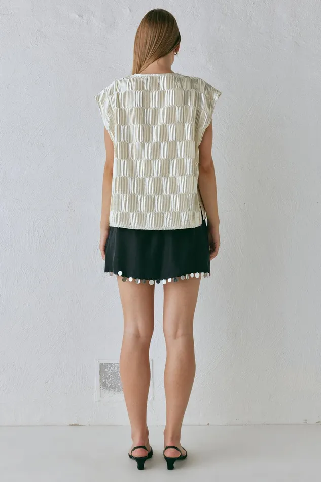 VRG GRL Enni Smock Top Cream Women Vests