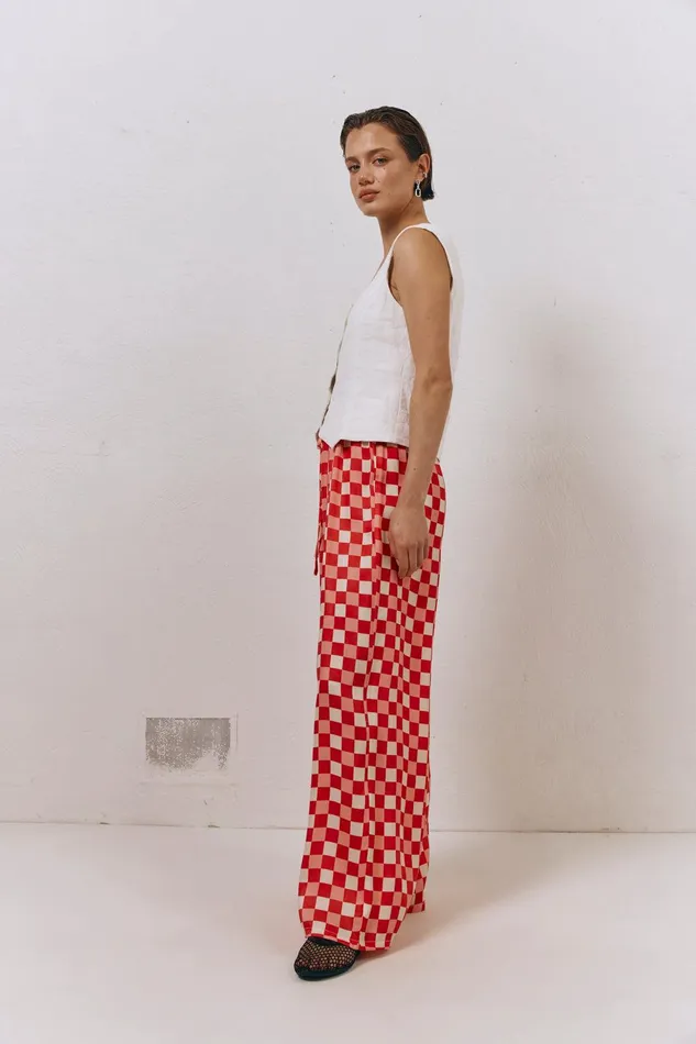 VRG GRL Jamie Pants Check Women Pants VRG GRL Jamie Pants Check Women Pants
