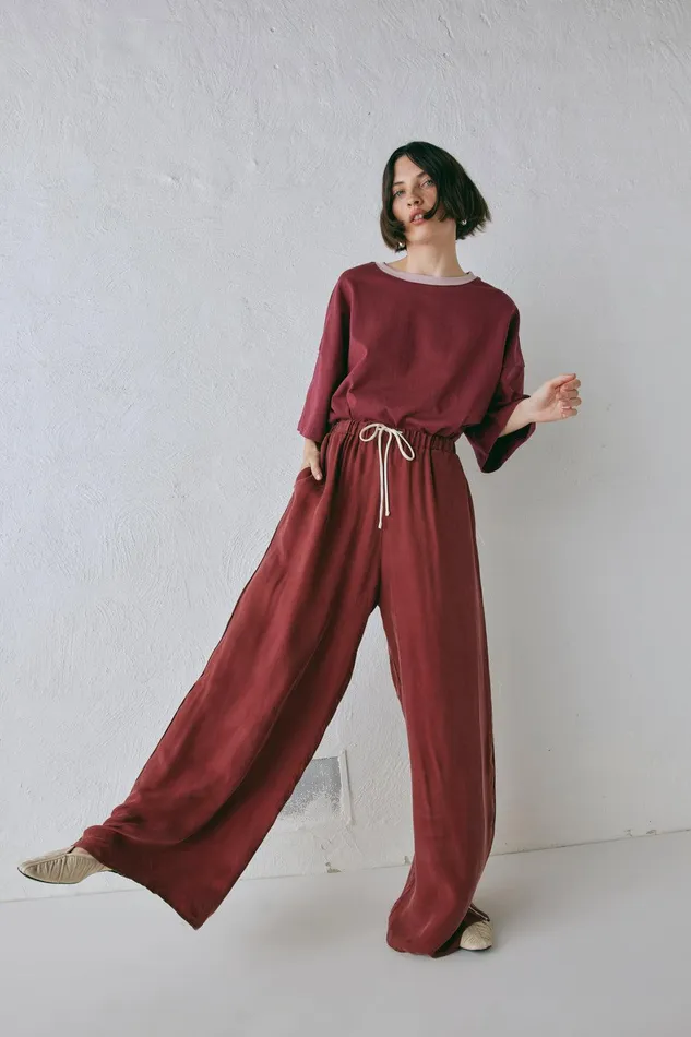 VRG GRL Moonscapes Pants Wine Women Sets