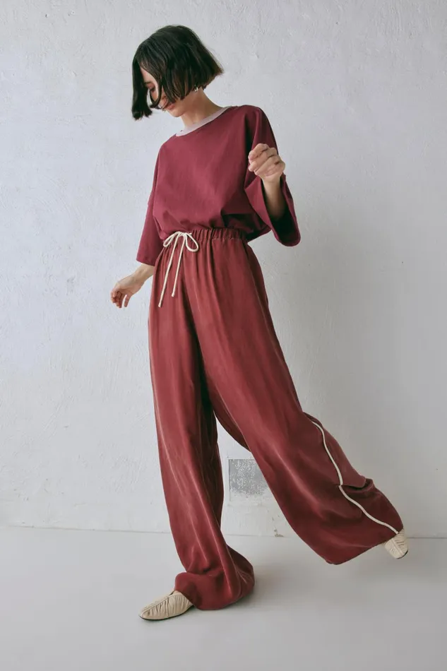 VRG GRL Moonscapes Pants Wine Women Sets VRG GRL Moonscapes Pants Wine Women Sets