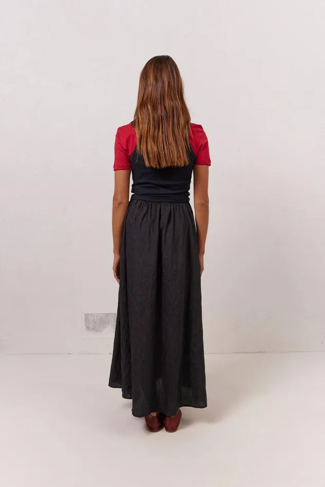 VRG GRL Solara Midi Skirt Black Women Skirts VRG GRL Solara Midi Skirt Black Women Skirts