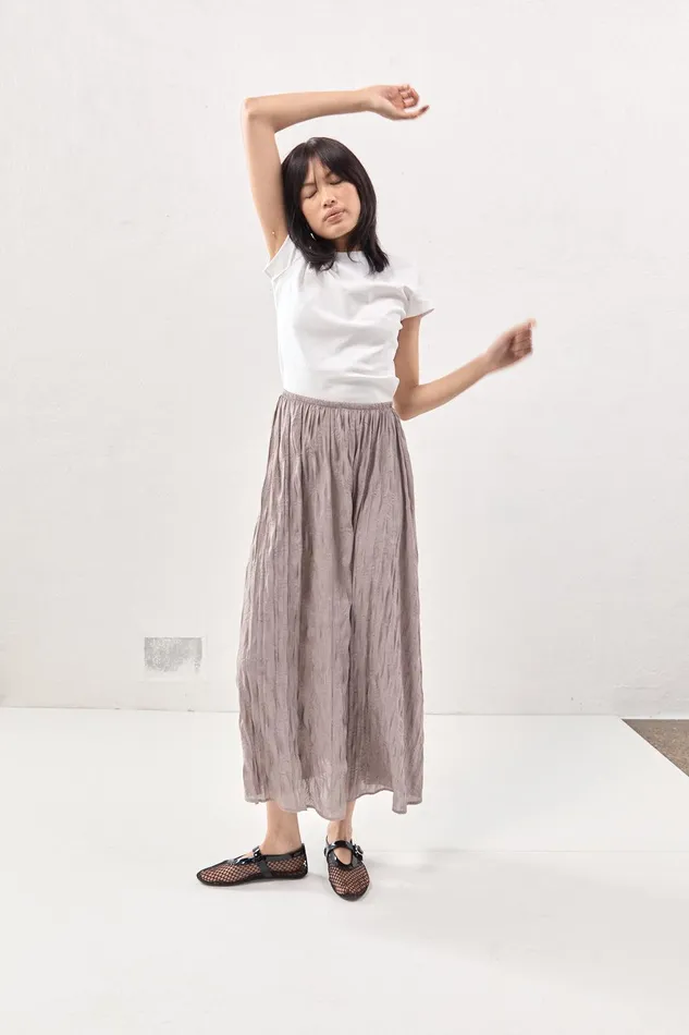 VRG GRL Solara Midi Skirt Smoke Women Skirts