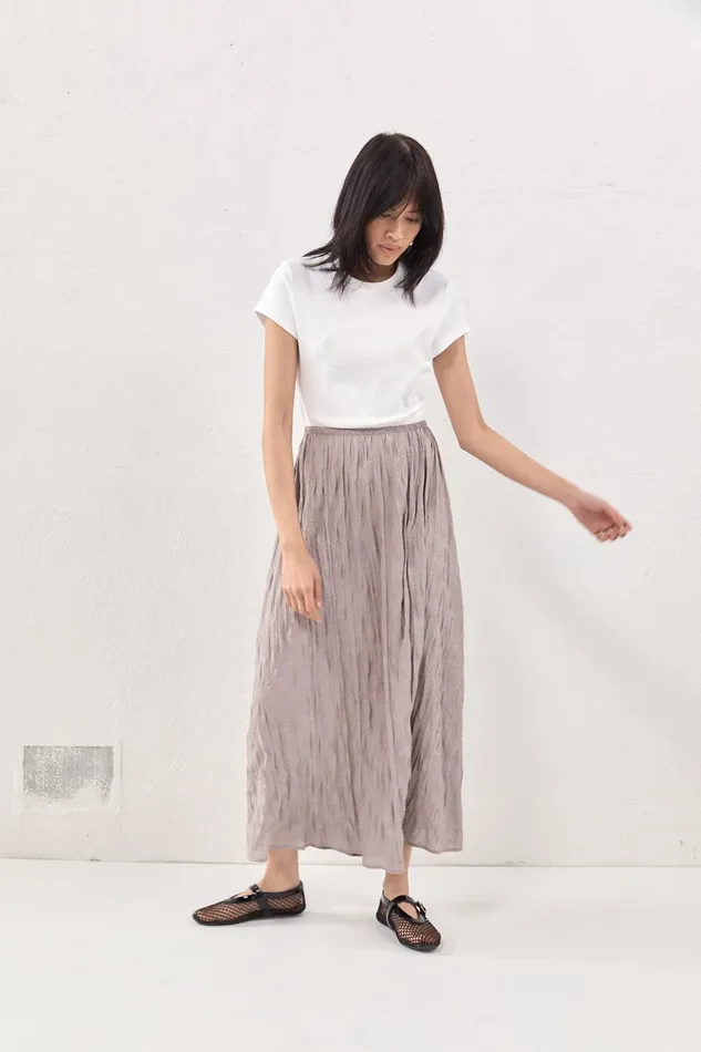 VRG GRL Solara Midi Skirt Smoke Women Skirts