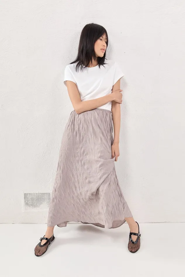 VRG GRL Solara Midi Skirt Smoke Women Skirts