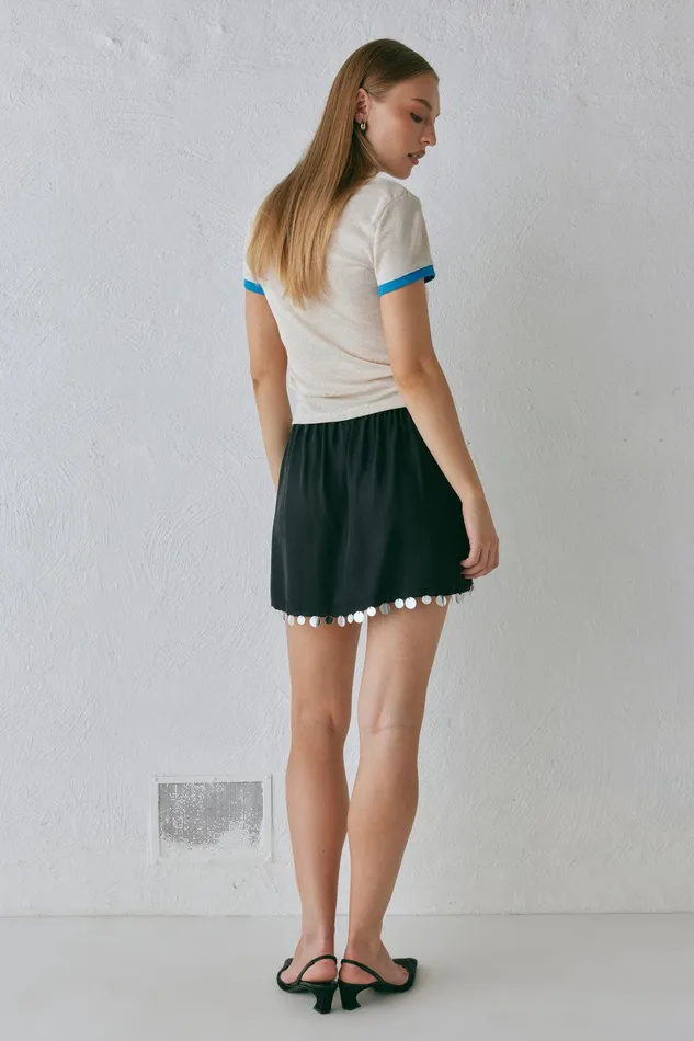 VRG GRL Spritz Mini Skirt Black Women Skirts