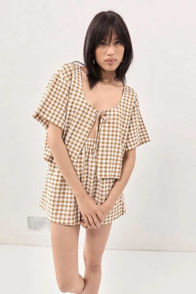 VRG GRL The Sea and I Shorts Honey Women Sets VRG GRL The Sea and I Shorts Honey Women Sets