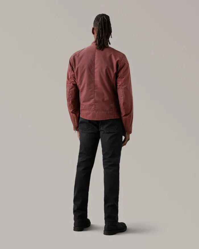 Waxed Jackets Men Belstaff Ariel Motorcycle Jacket Racing Red