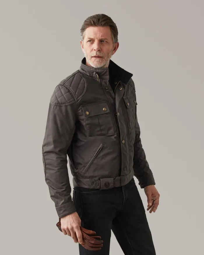 Waxed Jackets Men Belstaff Brooklands Motorcycle Jacket Mahogany