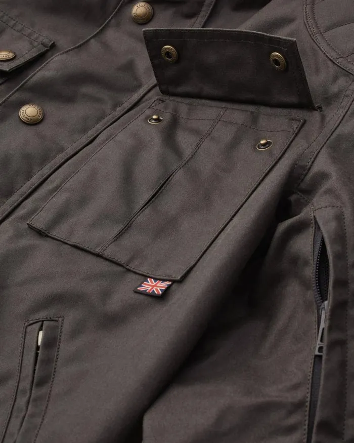 Waxed Jackets Men Belstaff Brooklands Motorcycle Jacket Mahogany