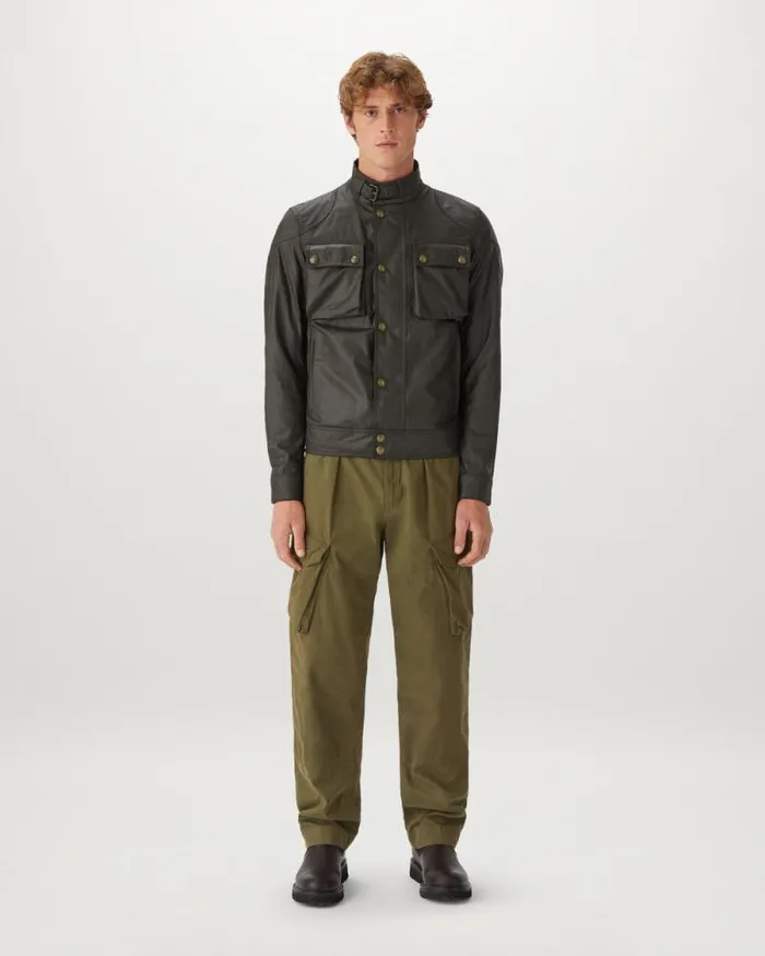 Waxed Jackets Men Belstaff Racemaster Jacket Faded Olive