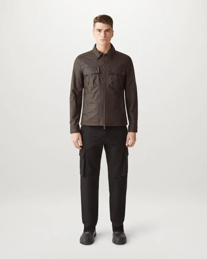 Waxed Jackets Men Belstaff Tour Overshirt Burnt Oak Waxed Jackets Men Belstaff Tour Overshirt Burnt Oak