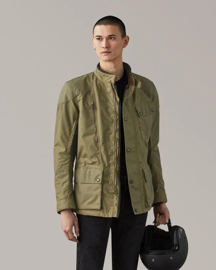 Waxed Jackets Men Belstaff Waymaster Motorcycle Waxed Cotton Jacket Belstaff Olive